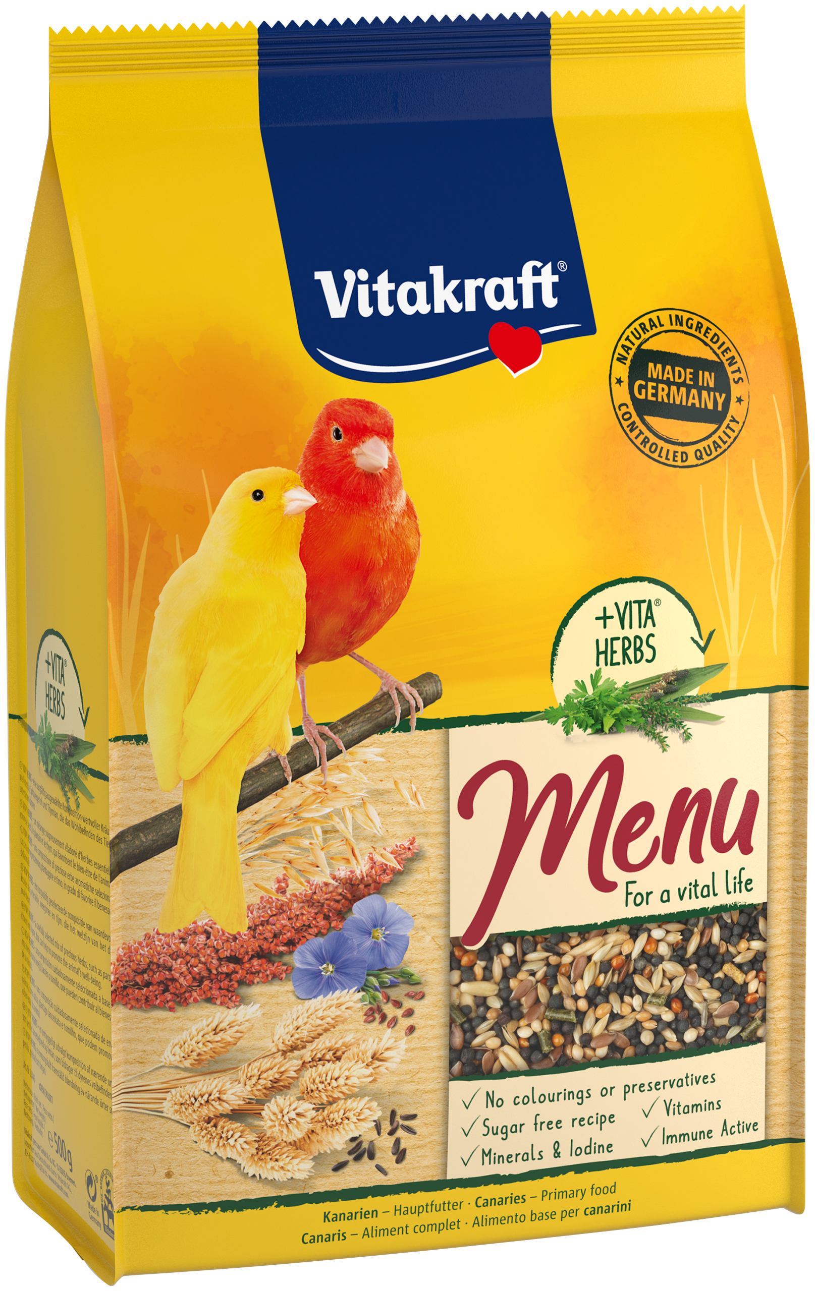 Корм Vitakraft Premium Menu для декоративних папуг для канарок 500 г