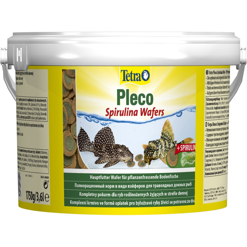 Корм Tetra Pleco Spirulina Wafers для травоїдних донних рибок пластинки 1,75 кг/ 3,6 л Tetra - купити в Україні