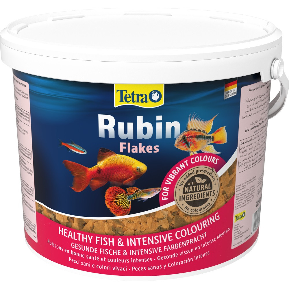 Корм Tetra Rubin Flakes для акваріумних рибок для забарвлення пластівці 2,05 кг/ 10 л Tetra - купити в Україні