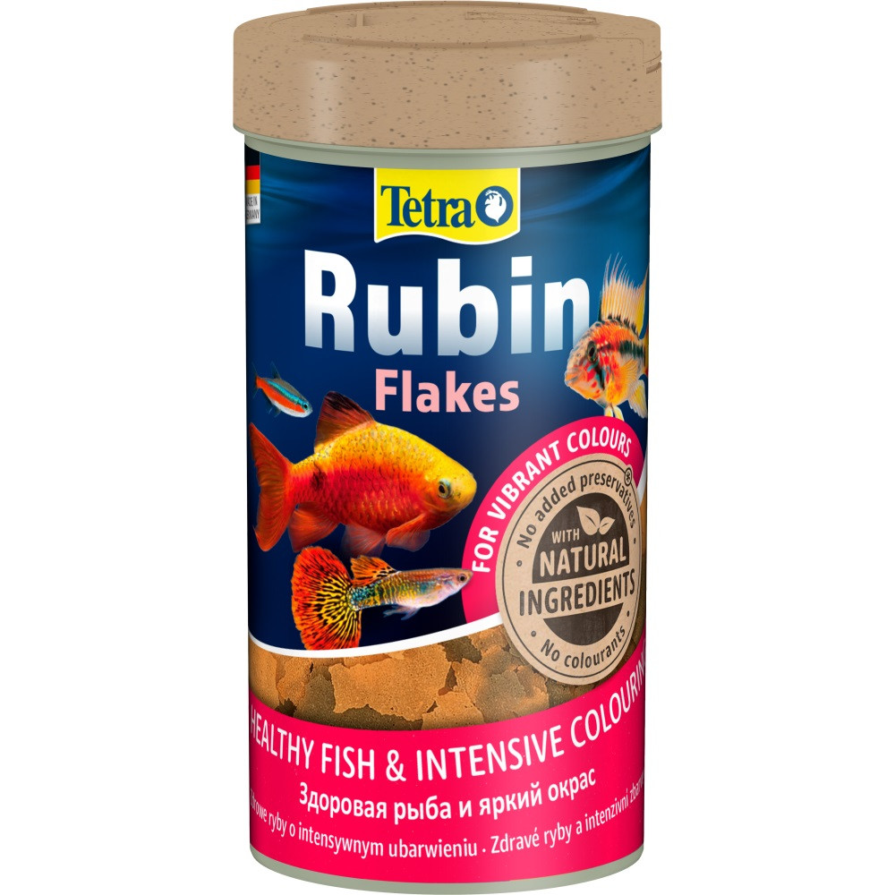 Корм Tetra Rubin Flakes для акваріумних рибок для забарвлення пластівці 52 г/ 250 мл Tetra - купити в Україні