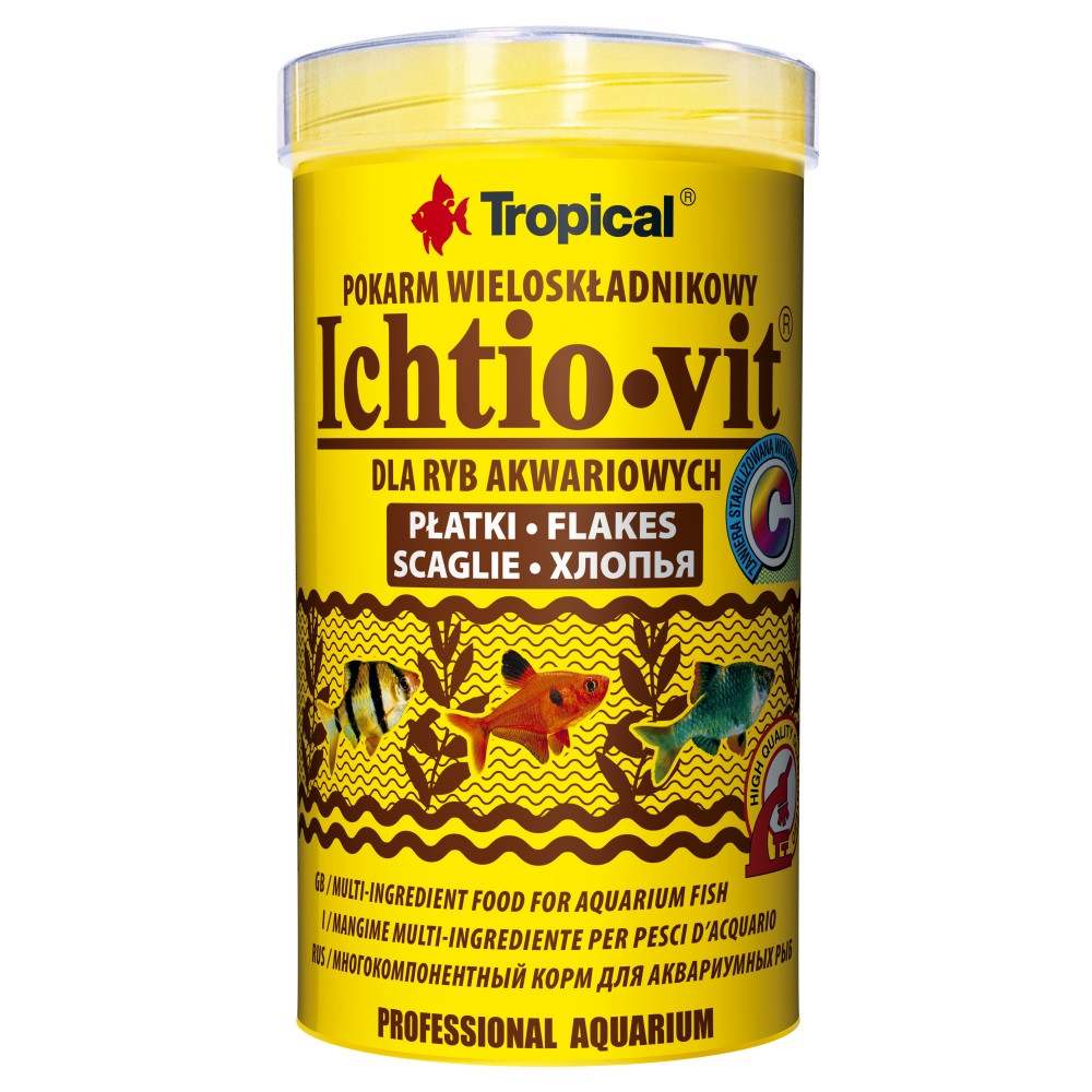Корм Tropical Ichtio-Vit для всіх акваріумних риб пластівці 50 г/ 250 мл Tropical - купити в Україні