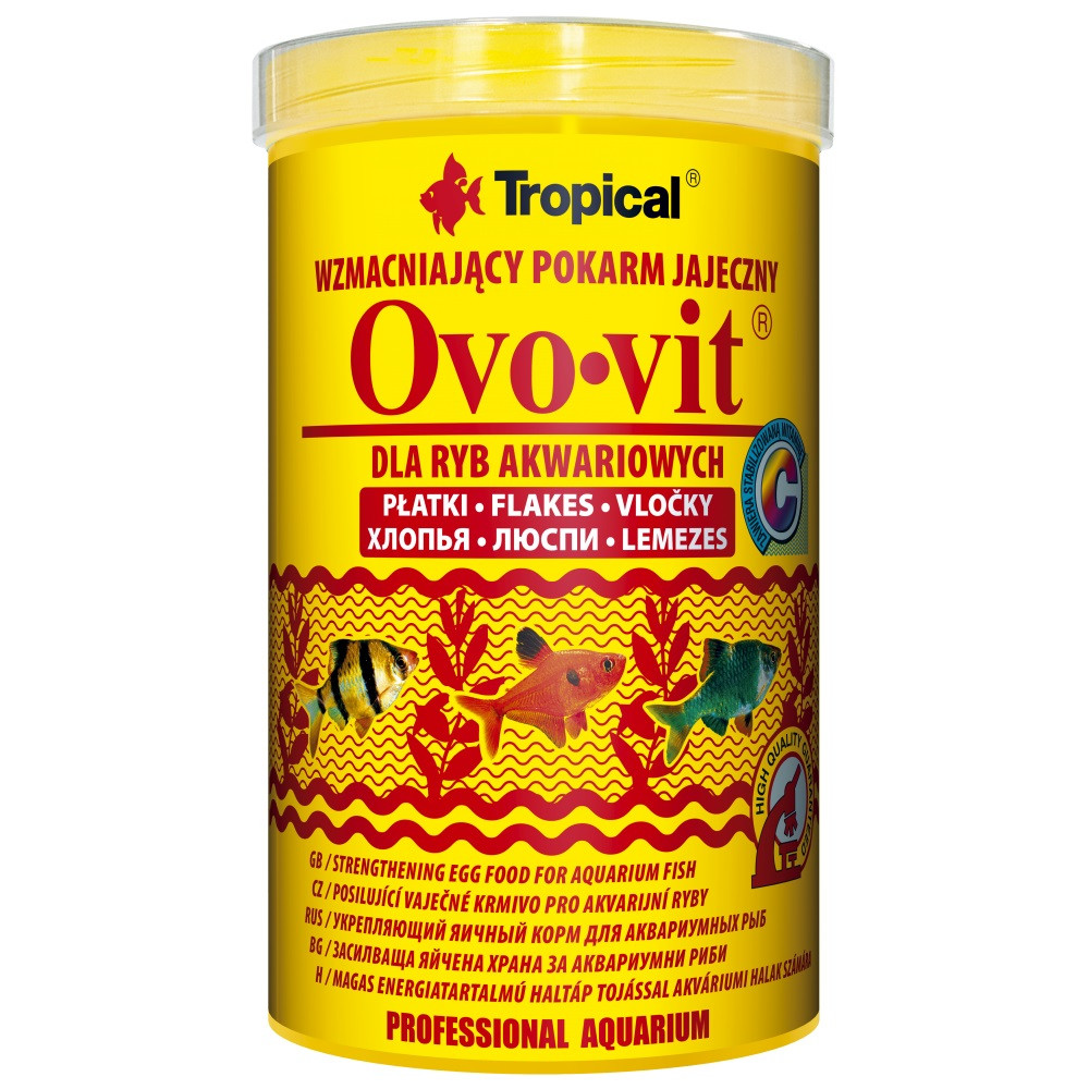 Корм Tropical Ovo-Vit для всіх акваріумних риб пластівці 200 г/ 1 л Tropical - купити в Україні