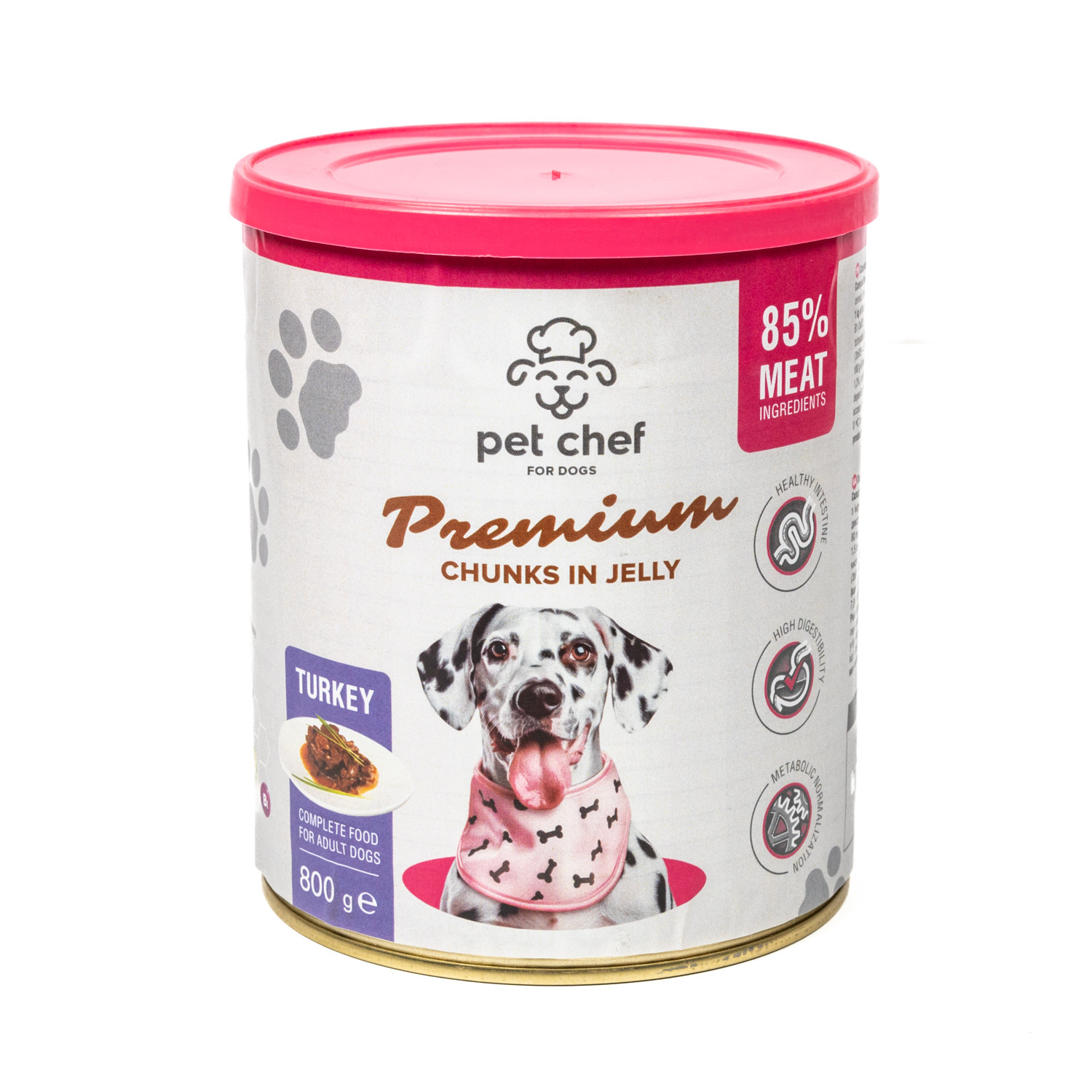 Вологий корм для собак Pet Chef Chunks in Jelly Turkey 800 г Pet Chef - купити в Україні