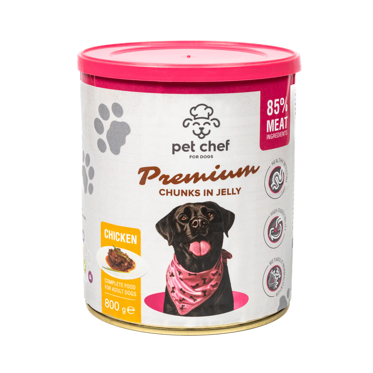 Вологий корм для собак Pet Chef Chunks in Jelly Chicken 800 г Pet Chef - купити в Україні