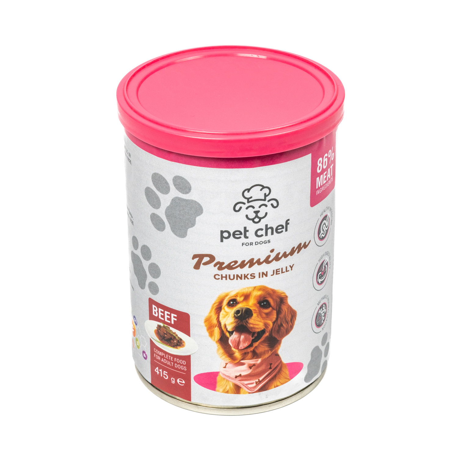 Вологий корм для собак Pet Chef Chunks in Jelly Beef 415 г Pet Chef - купити в Україні