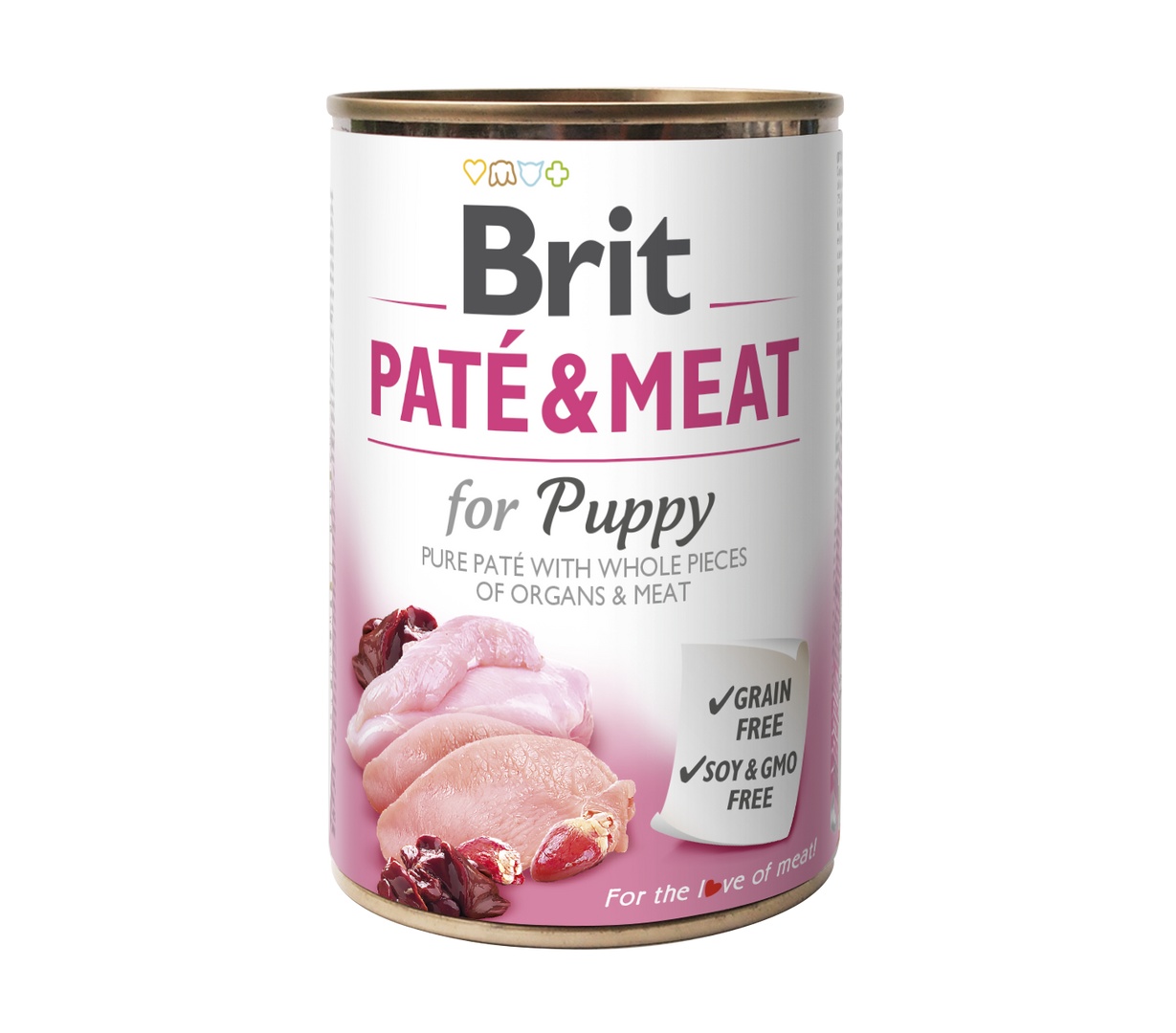 Корм вологий Brit Care Pate and Meat для цуценят з куркою та індичкою 400 г Brit - купити в Україні