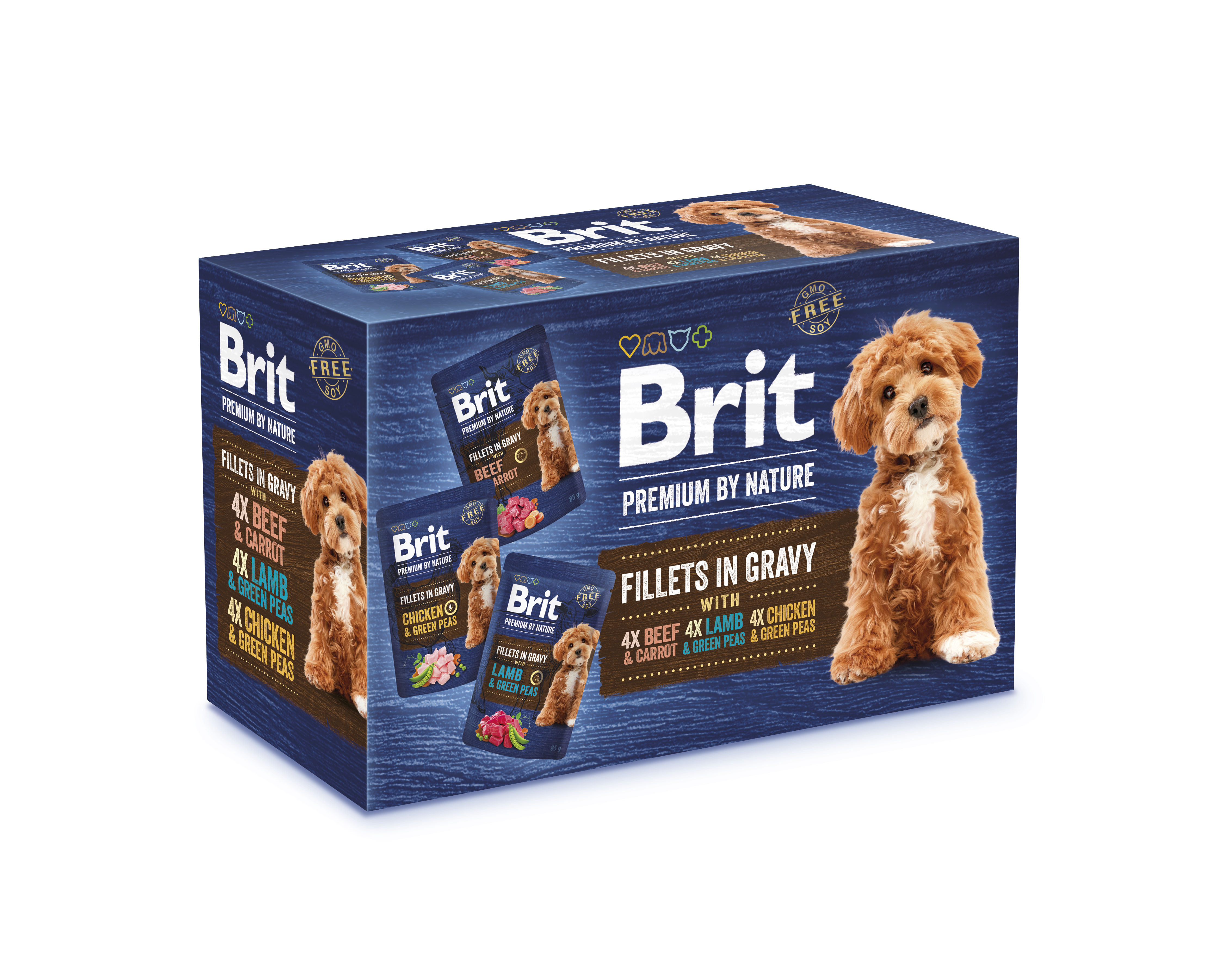 Корм вологий Brit Premium Fillets in Gravy Multipack д/собак малих порід філе в соусі Мультипак 12 шт х 85 г Brit - купити в Україні