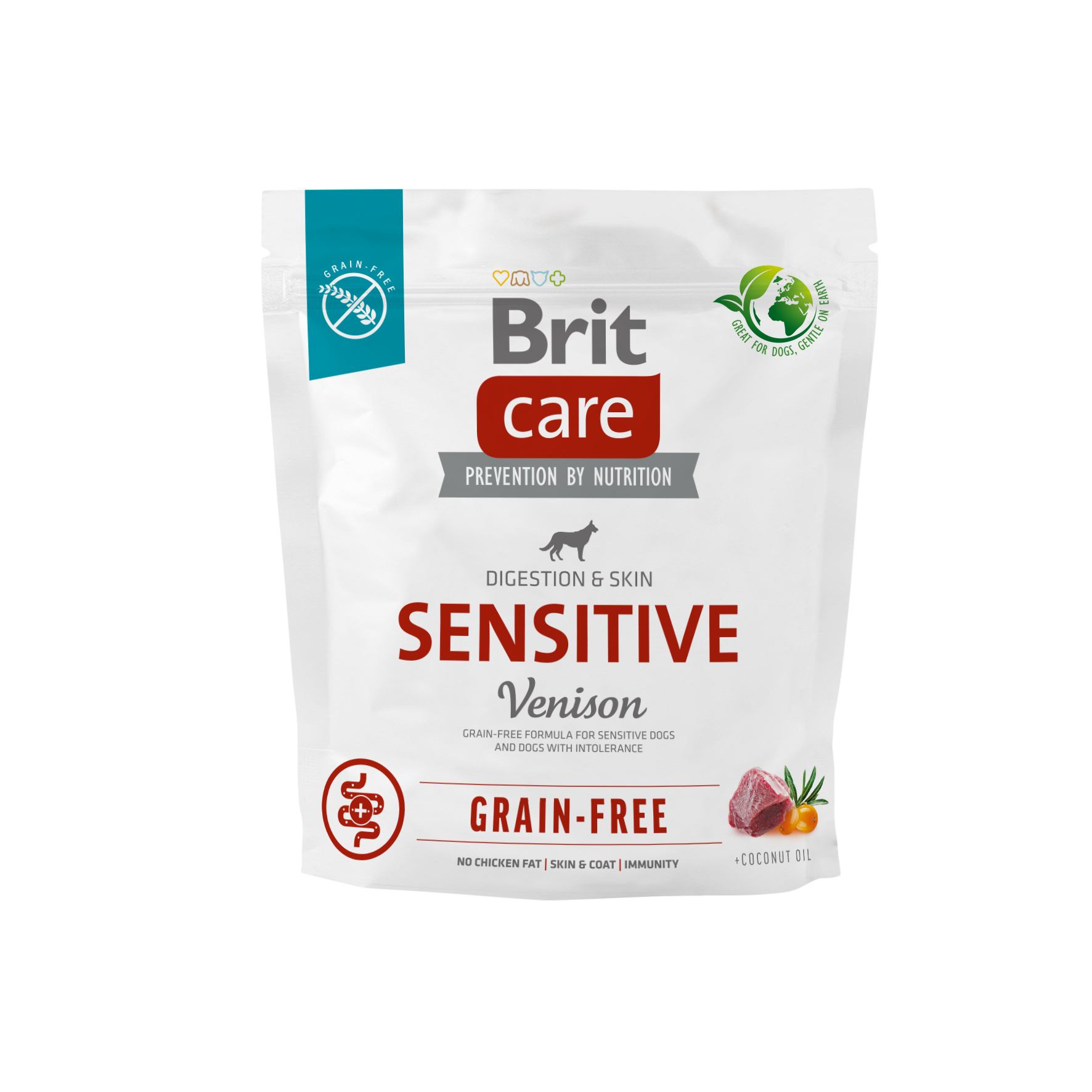 Корм сухий Brit Care Dog Grain-free Sensitive для собак з чутливим травленням та харчовою непереносимістю беззерновий з олениною 1 кг Brit - купити в Україні