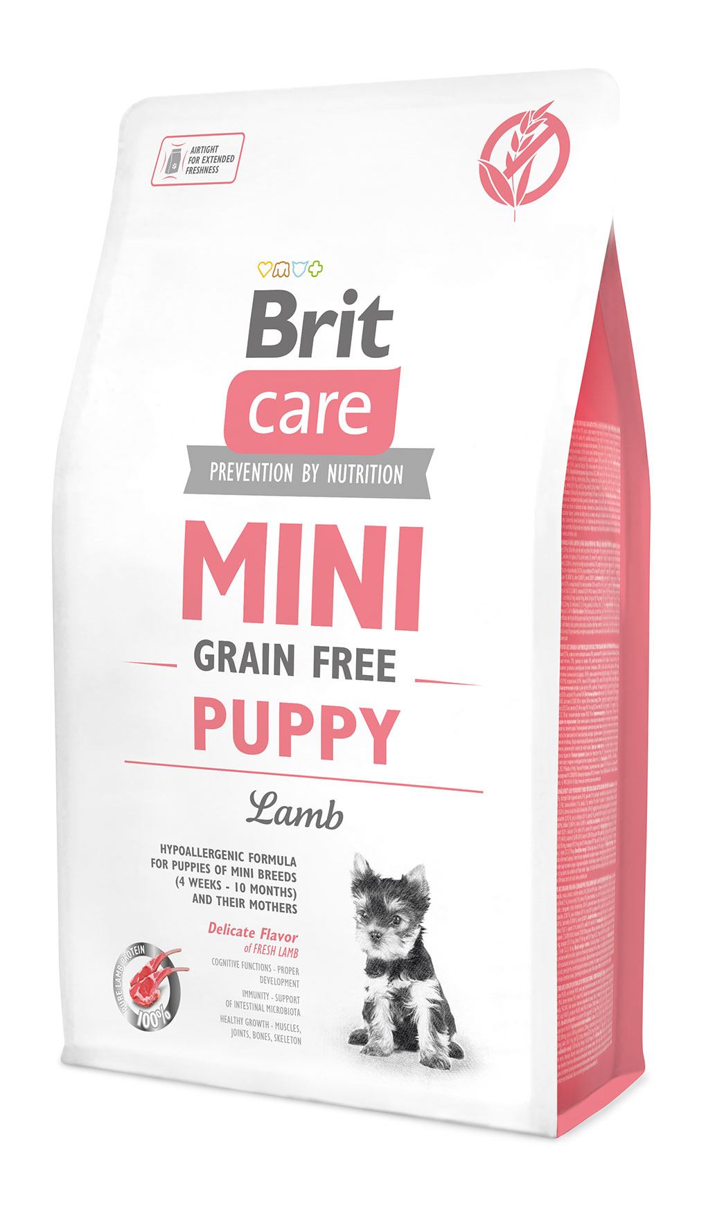 Корм сухий Brit Care Grain Free Mini Puppy Lamb для цуценят та молодих собак мініатюрних порід з ягням 2 кг Brit - купити в Україні