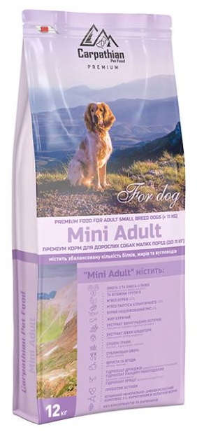 Сухий корм для собак Carpathian Pet Food Mini Adult 12 кг (4820111140688)