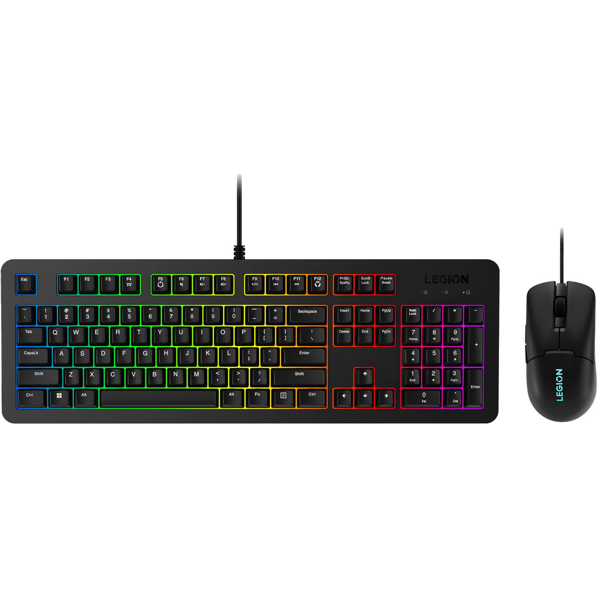 Комплект клавіатура та миша Lenovo Legion KM310 RGB Gaming Combo Black (GX31N91913)