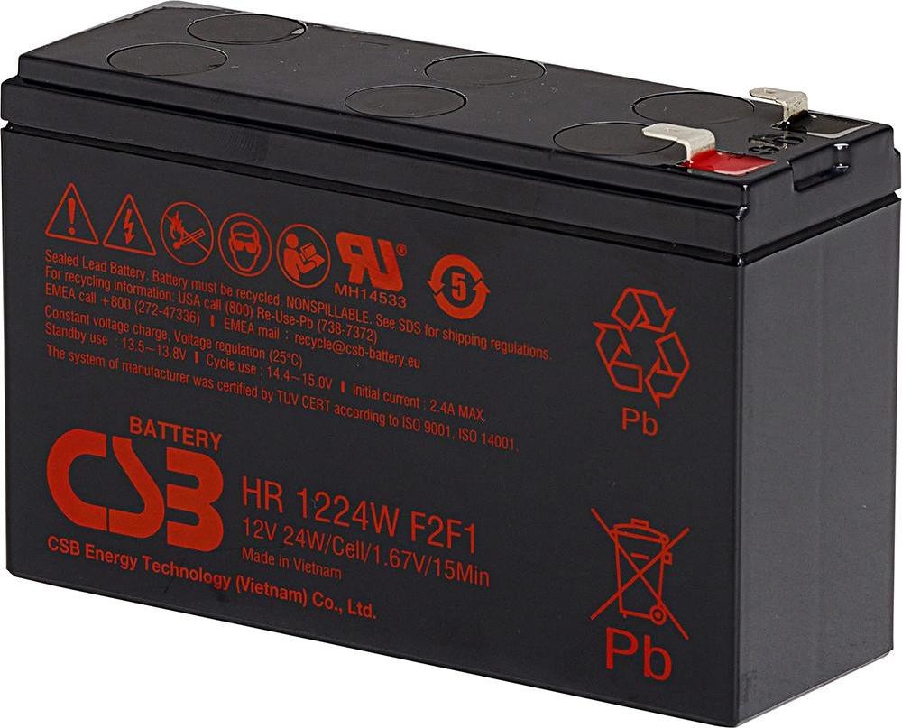 Акумулятор для ДБЖ CSB 12В 6.5Ач (HR1224WF2F1)