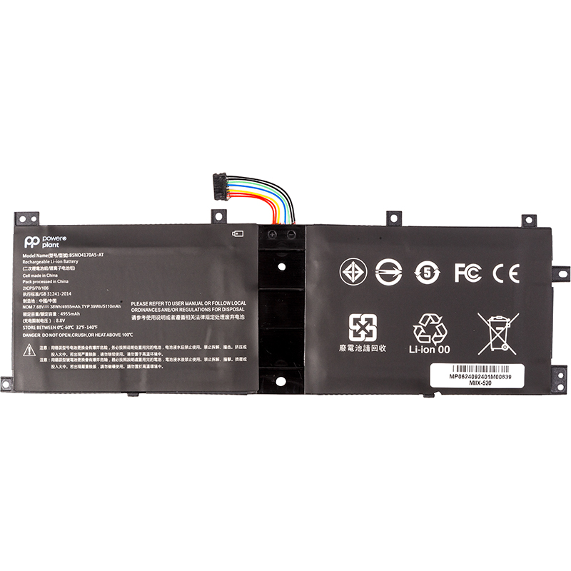 Акумулятор до ноутбука PowerPlant LENOVO Ideapad Miix 510 (BSNO4170A5-AT) 7.68V 4955mAh (NB482573) PowerPlant - купити в Україні