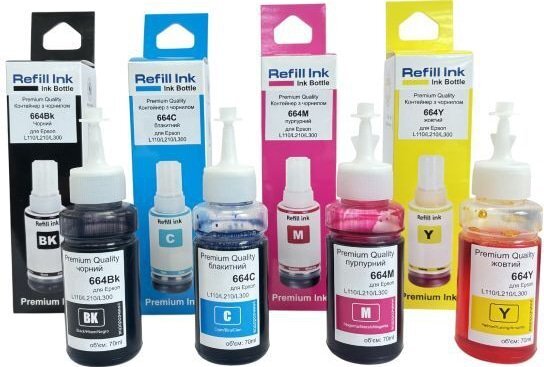 Чорнило для принтера Premium Quality Epson 664 SET 4х70ml B/C/M/Y (70264947)