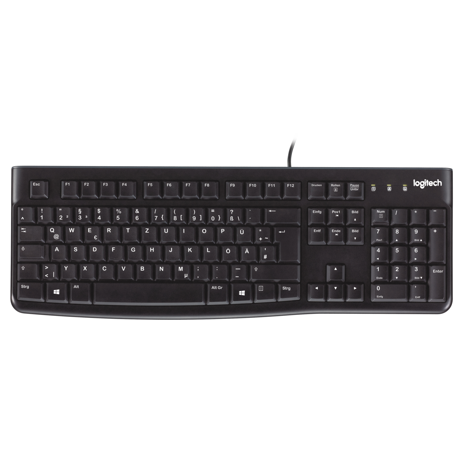 Клавіатура Logitech K120 Black USB (ENG/UKR) (920-002643)