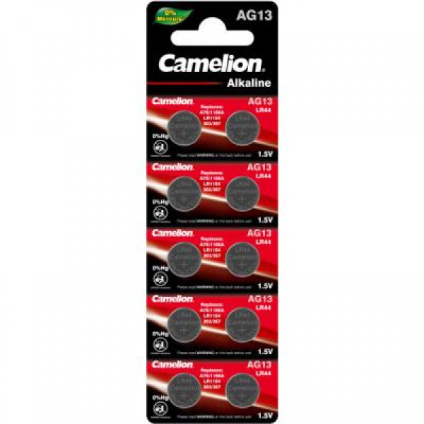 Батарейка Camelion AG13/LR1154/LR44/V13GA Alkaline 10шт (AG13-BP10)
