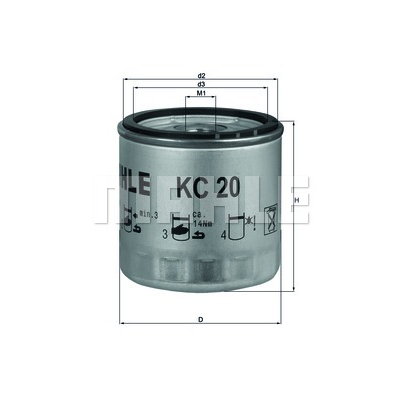 Фільтруючий компонент для фільтра KOLBENSCHMIDT KC20