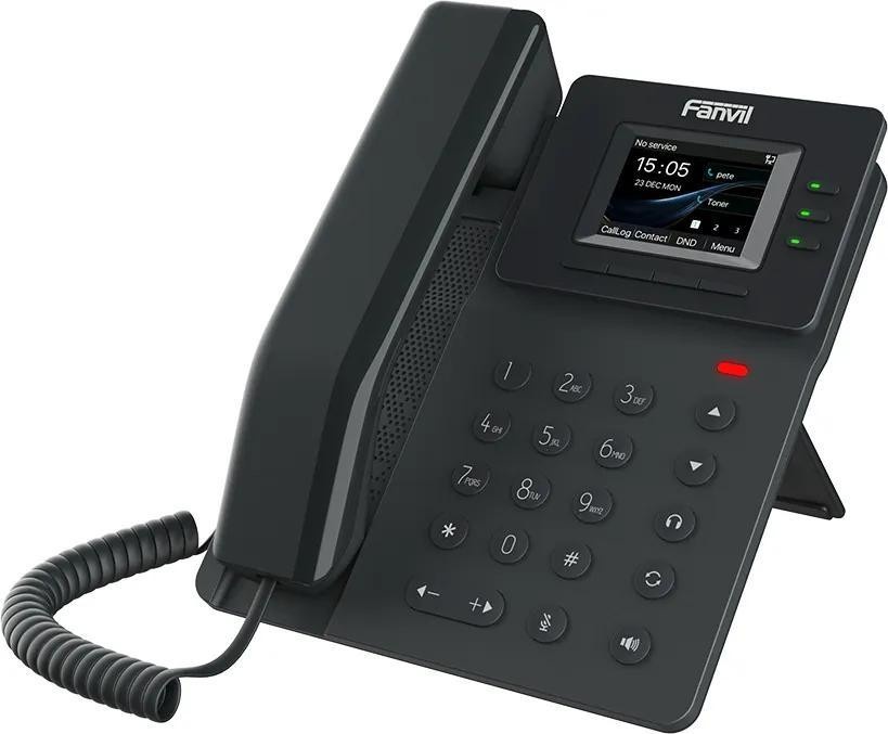 Телефон IP Fanvil V60P 2xFE LAN, 4 SIP line, SW Linux, PoE, 2.4 кольоровий дисплей