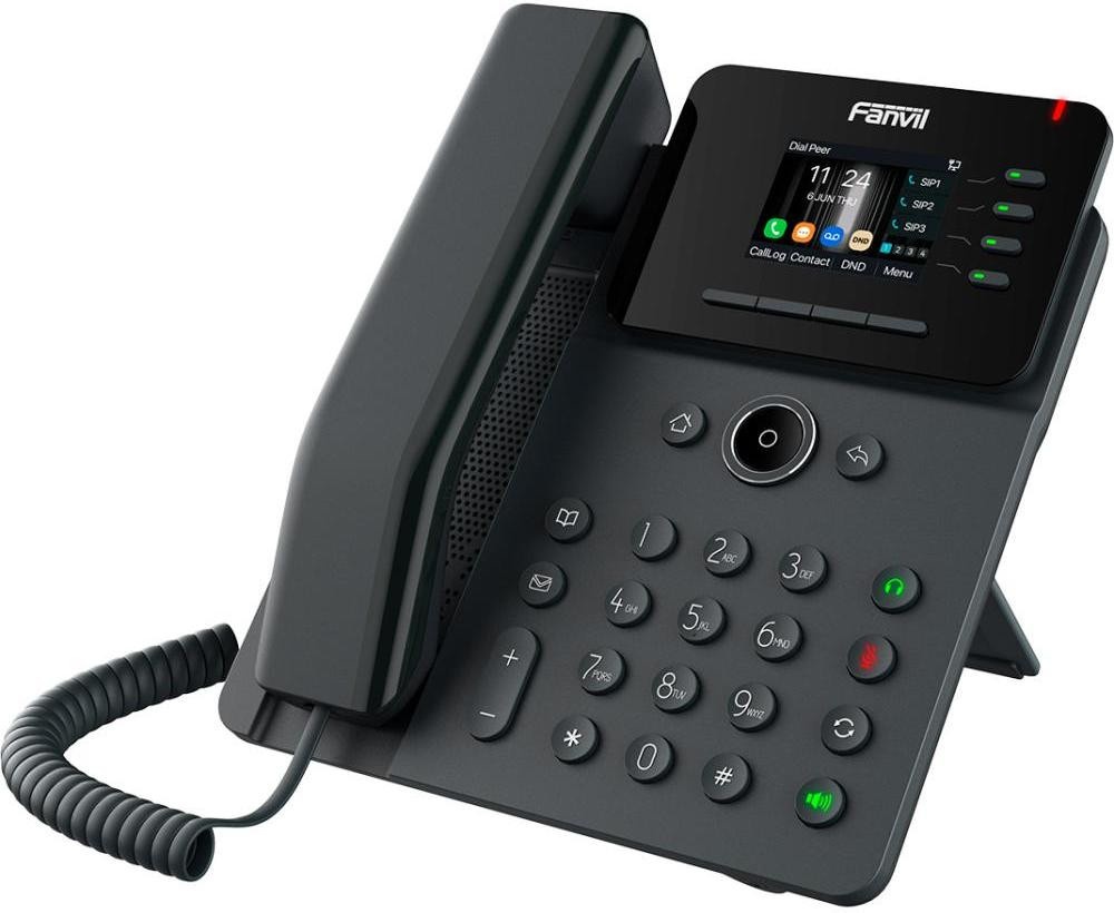 Телефон IP Fanvil V61W 2xGE LAN, BT5.4, VPN L2TP, Wi-Fi, 4 SIP line, 4 Line key, SW Linux, PoE, 2.4 кольоровий дисплей