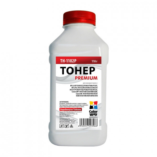 Принтерний тонер ColorWay HP P1102/P1606/Canon 725/Canon 728 Premium 110г Black (TH-1102P)