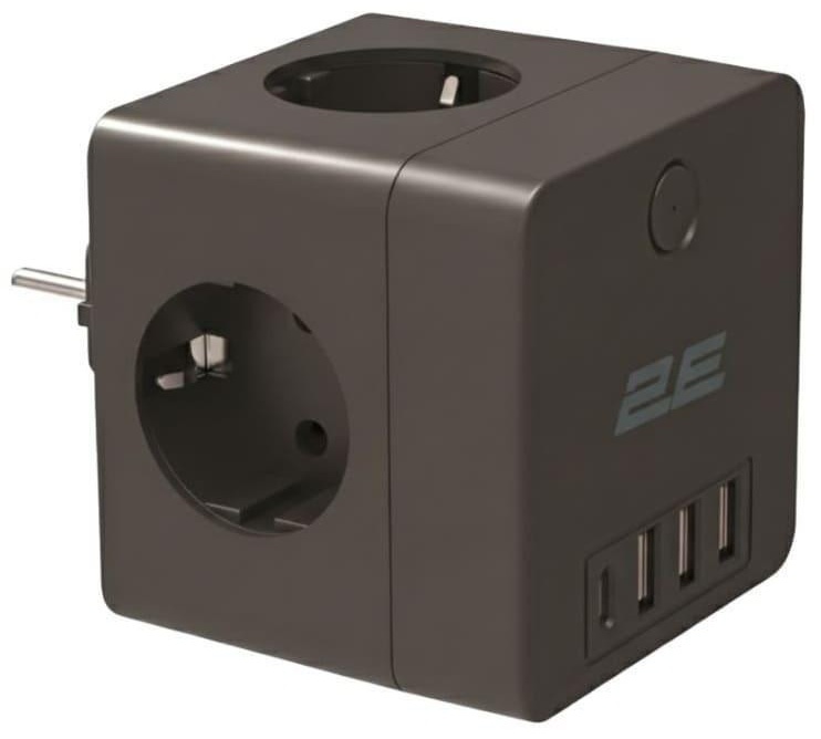 Мережевий фільтр 2E 2E-AD431BK Black