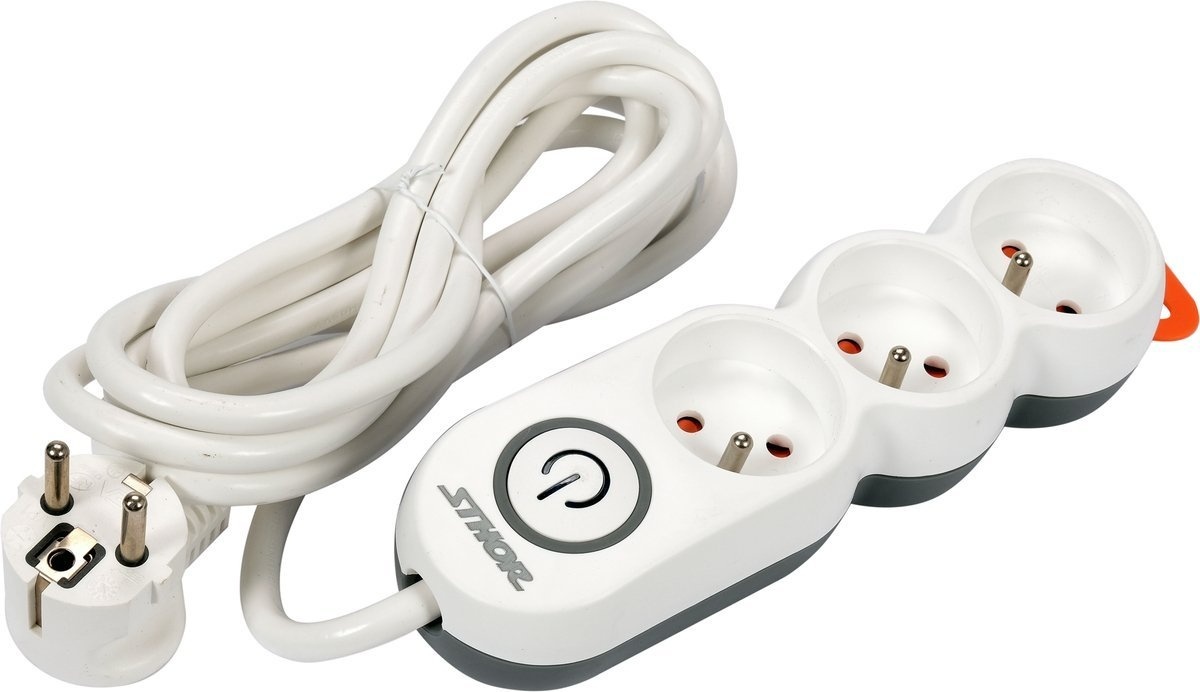 Мережевий фільтр Sthor 72351 3 м на 3 розетки White