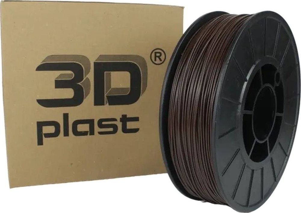 Пластик для 3D-принтера 3Dplast PLA 1.75мм, 0.85кг Brown (3DPLA17508BRN) 3Dplast - купити в Україні