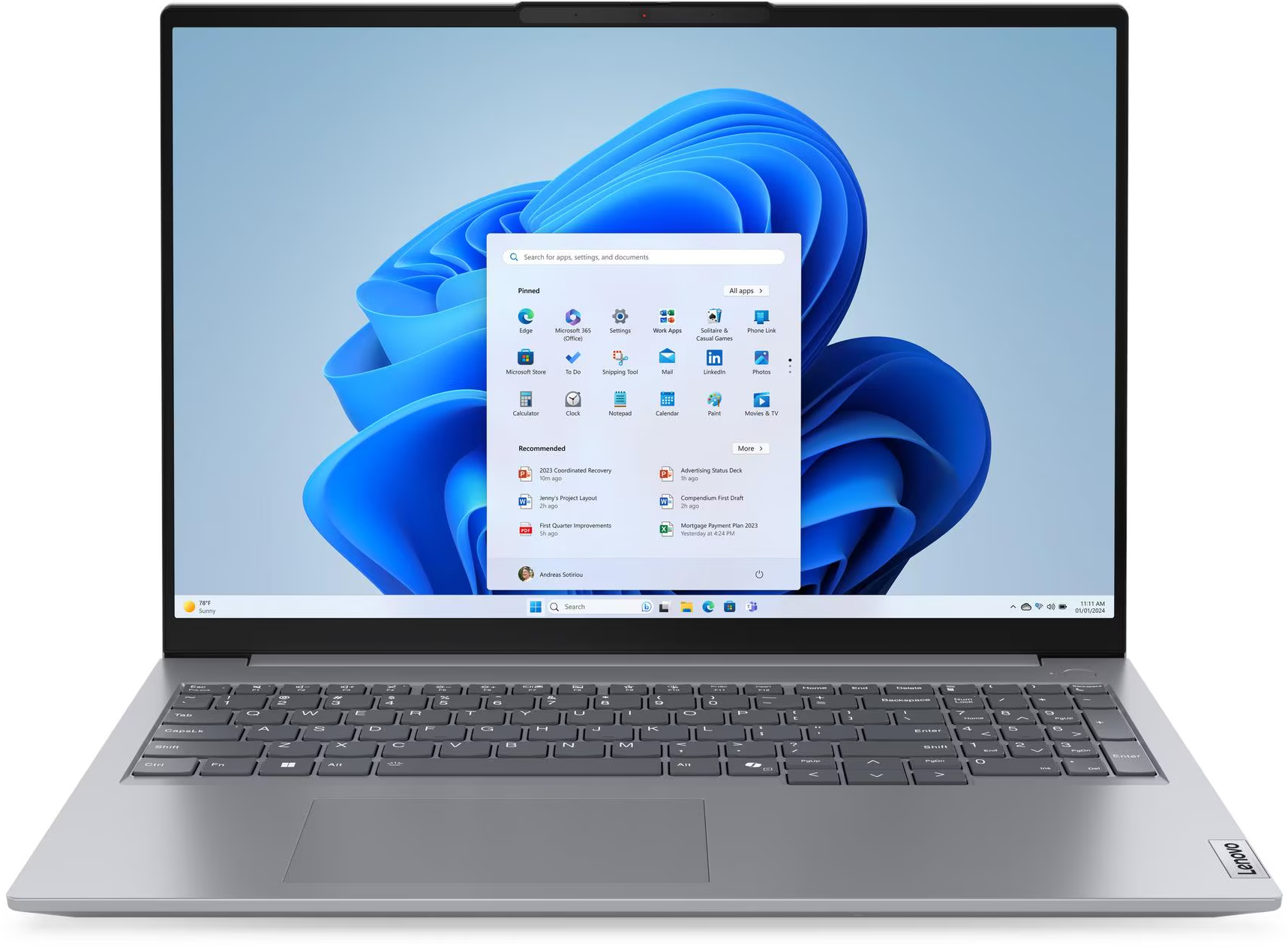 Ноутбук Lenovo ThinkBook 16 G7 ARP (21MW0022RA) Arctic Gray