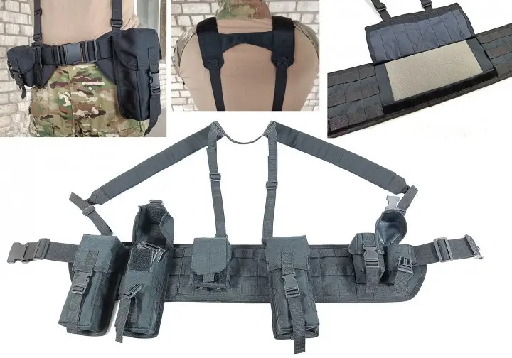 Тактичний пояс EasyFit Palianytsia Advanced Black з комплектом підсумків (5 шт)
