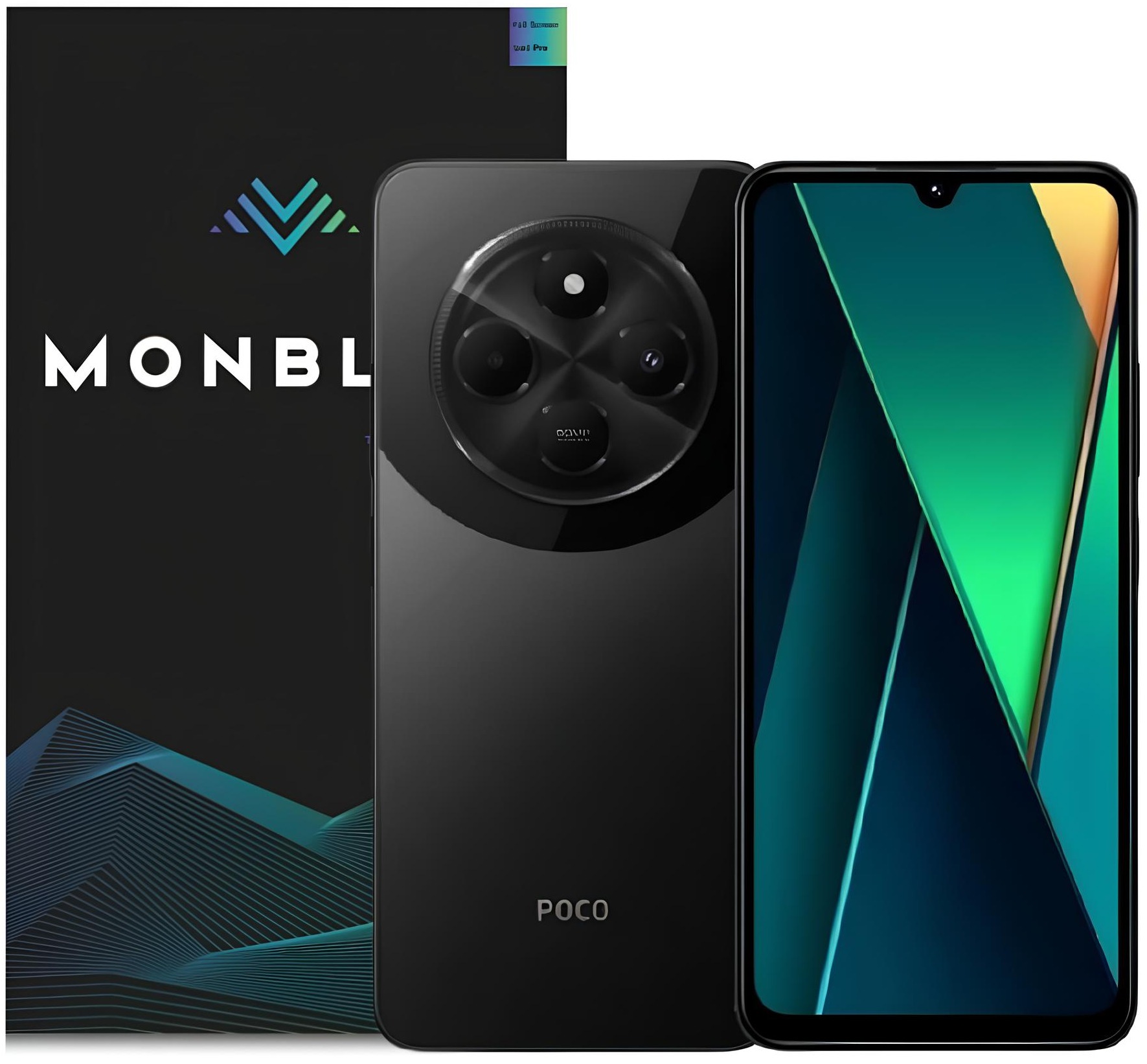 Захисне скло Monblan 2.5D Anti Static 0.26mm для POCO C75 Black Monblan - купити в Україні