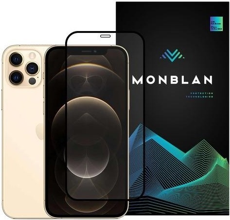 Захисне скло Monblan для iPhone 12/12 Pro 2.5D Anti Static 0.26mm Black Monblan - купити в Україні