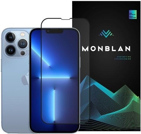 Захисне скло Monblan для iPhone 13/13 Pro/14 2.5D Anti Static 0.26mm Black Monblan - купити в Україні