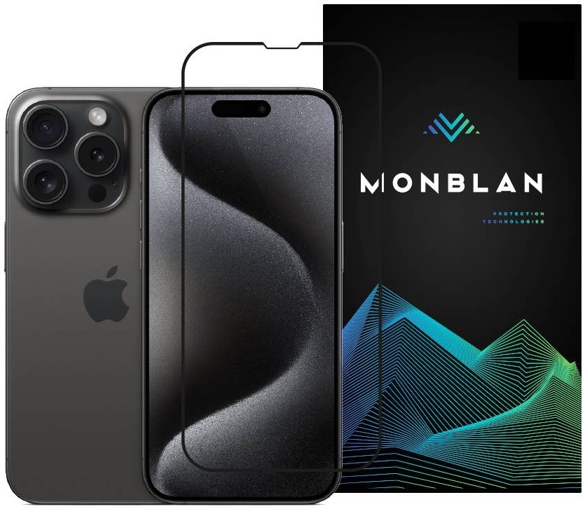 Захисне скло Monblan для iPhone 16 Pro Max 2.5D Anti Static 0.26mm Dust-Proof Black Monblan - купити в Україні