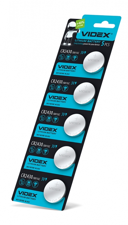 Батарейка Videx СR 2430 5pcs