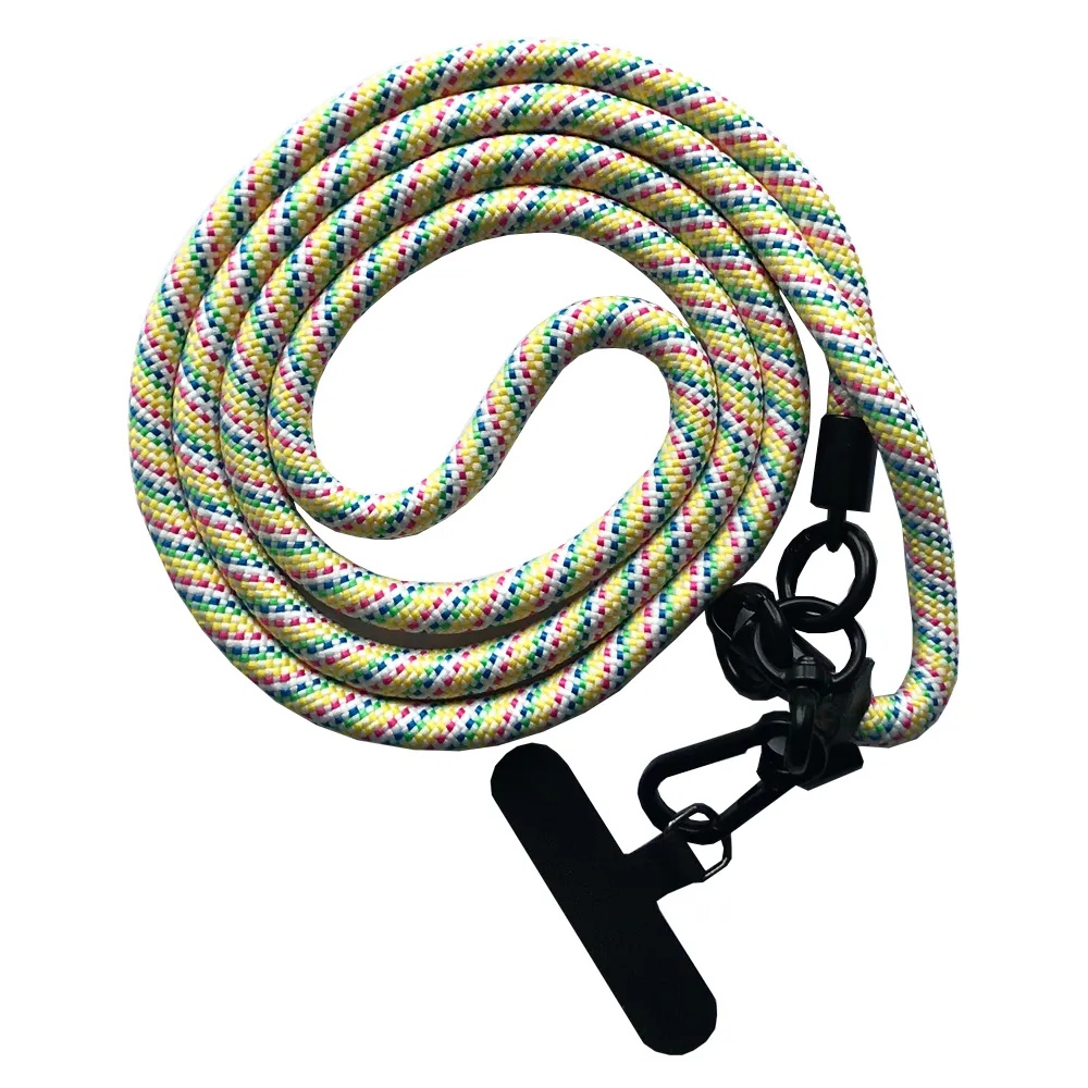 Ремінець для смартфона Infinity NEW (120см) 8mm Yellow з карабіном + тримач для чохлів (універсальний)
