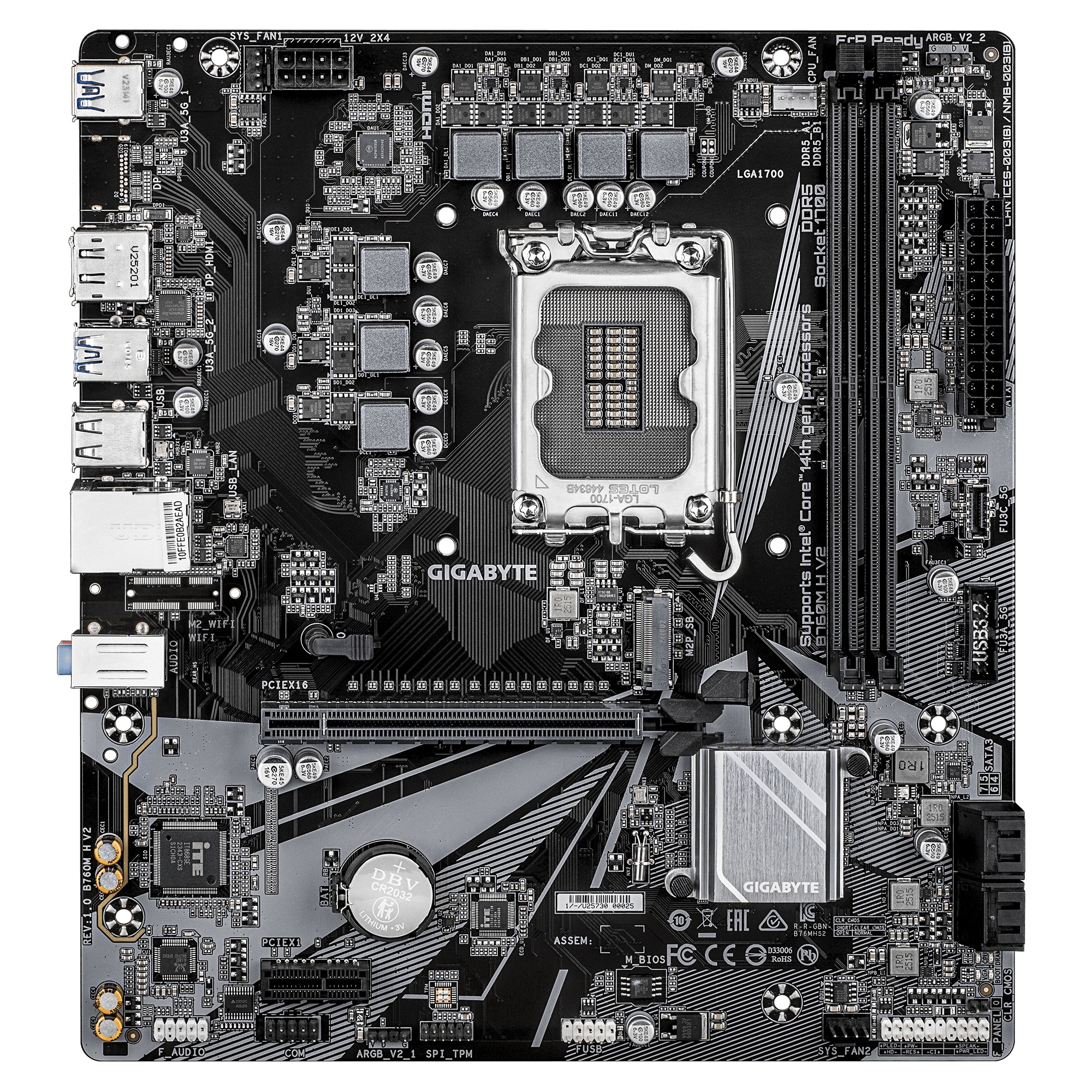 Материнська плата Gigabyte B760M H V2