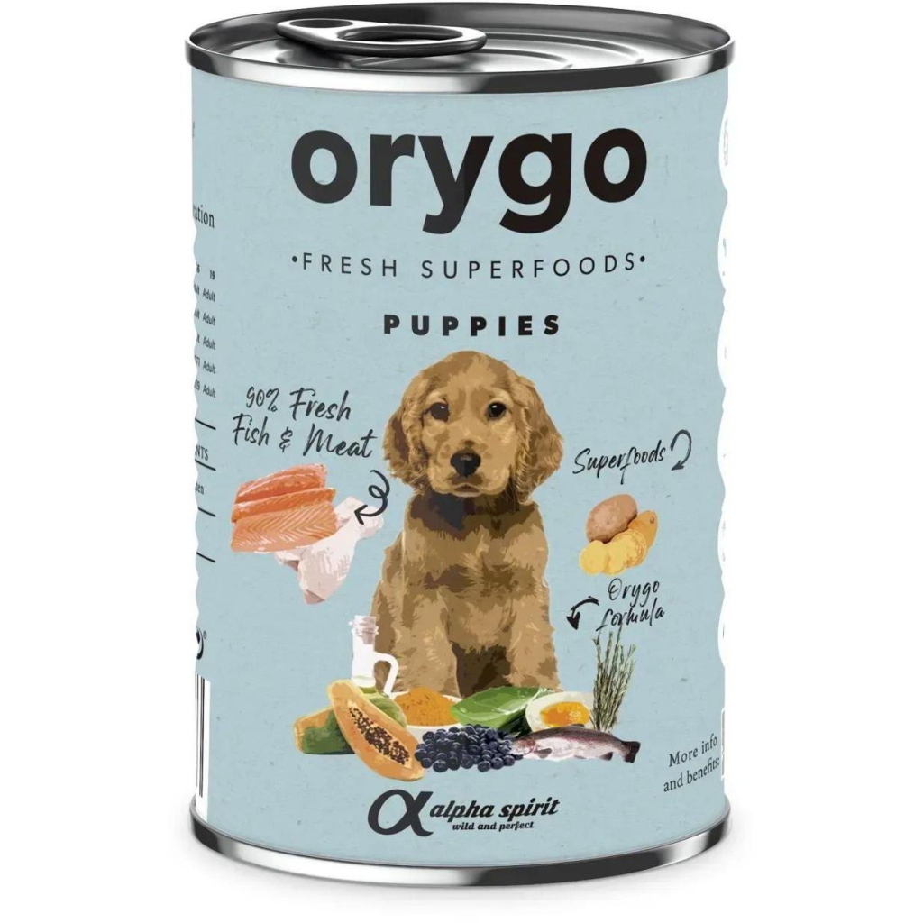Консерви для собак Orygo Wet Puppies вологий корм для щенят з лососем 400 г (8436586312299/8436586312398)