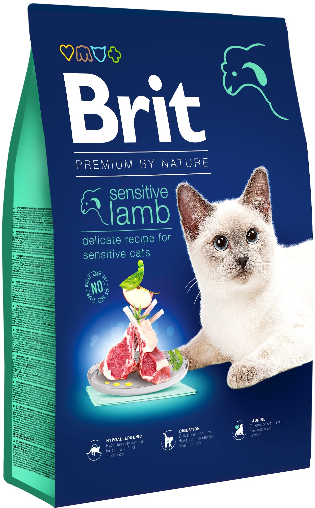 Сухий корм для кішок Brit Premium by Nature Cat Sensitive 8 кг (8595602553266) Brit - купити в Україні
