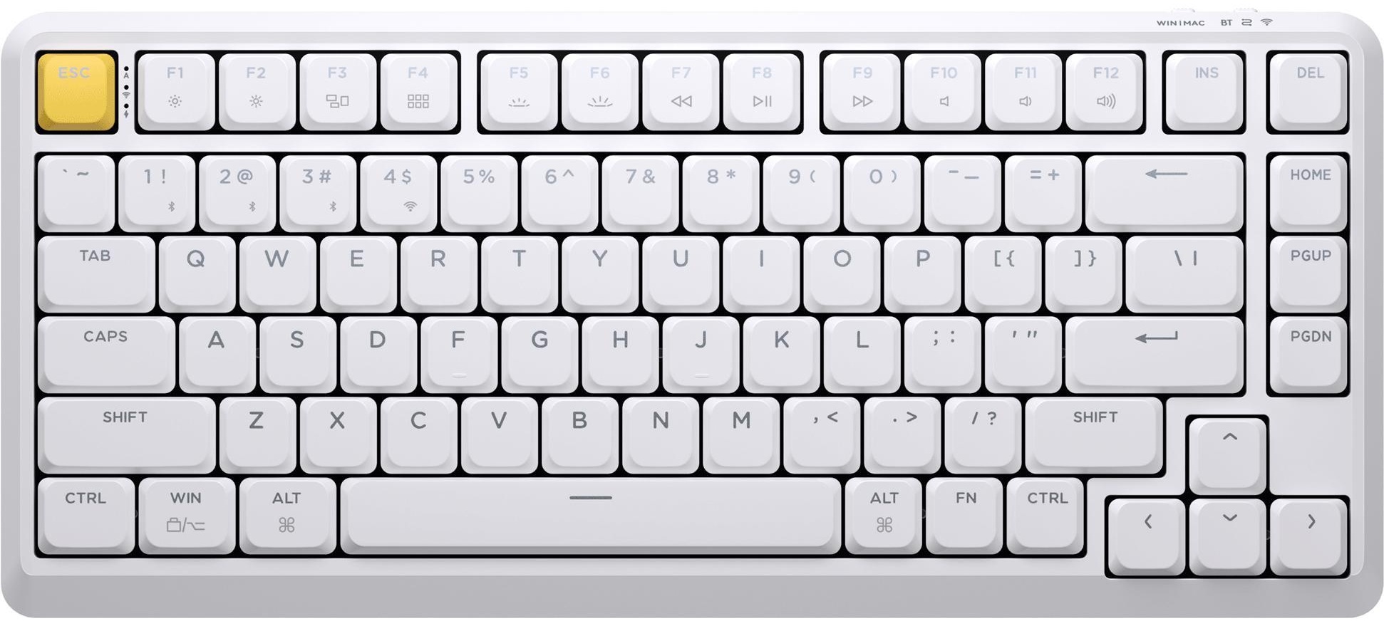 Клавіатура Keychron J1 82 Key K Pro Banana Switch RGB White (J1-Q4-UA) EN/UKR