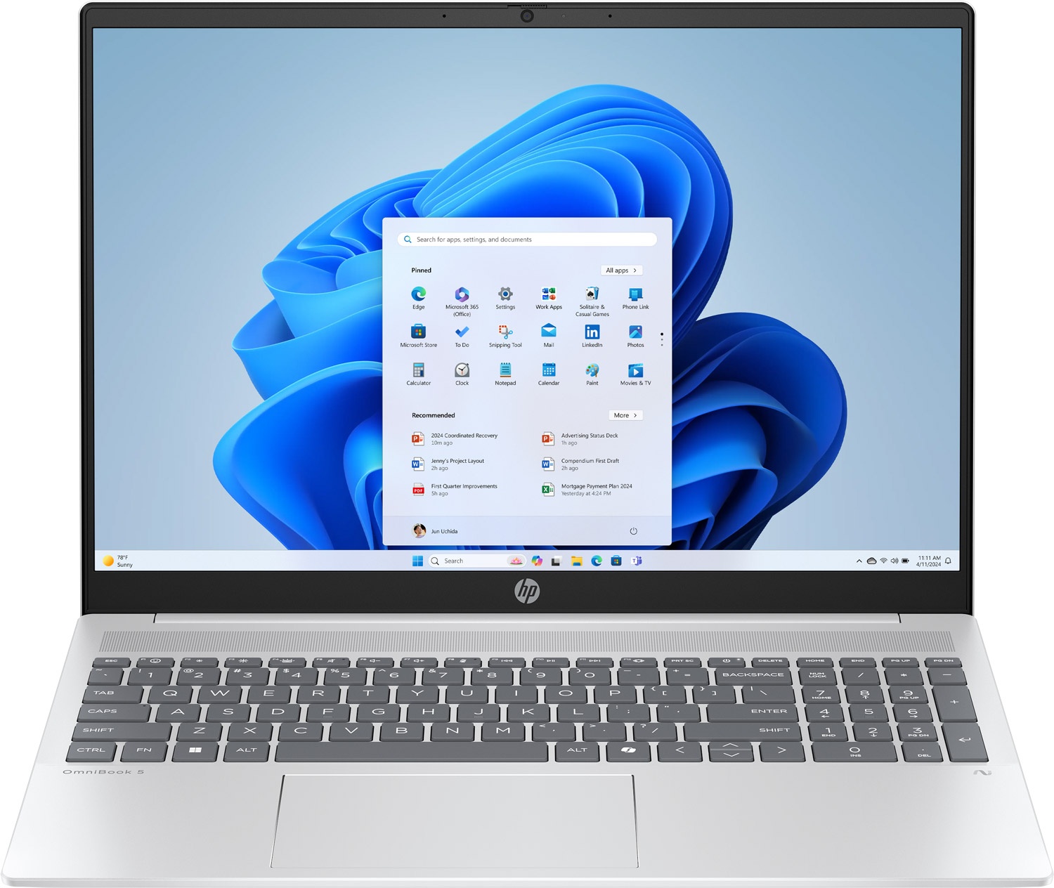 Ноутбук HP OmniBook 5 16-ag1015ua (C9RT0EA) Glacier Silver