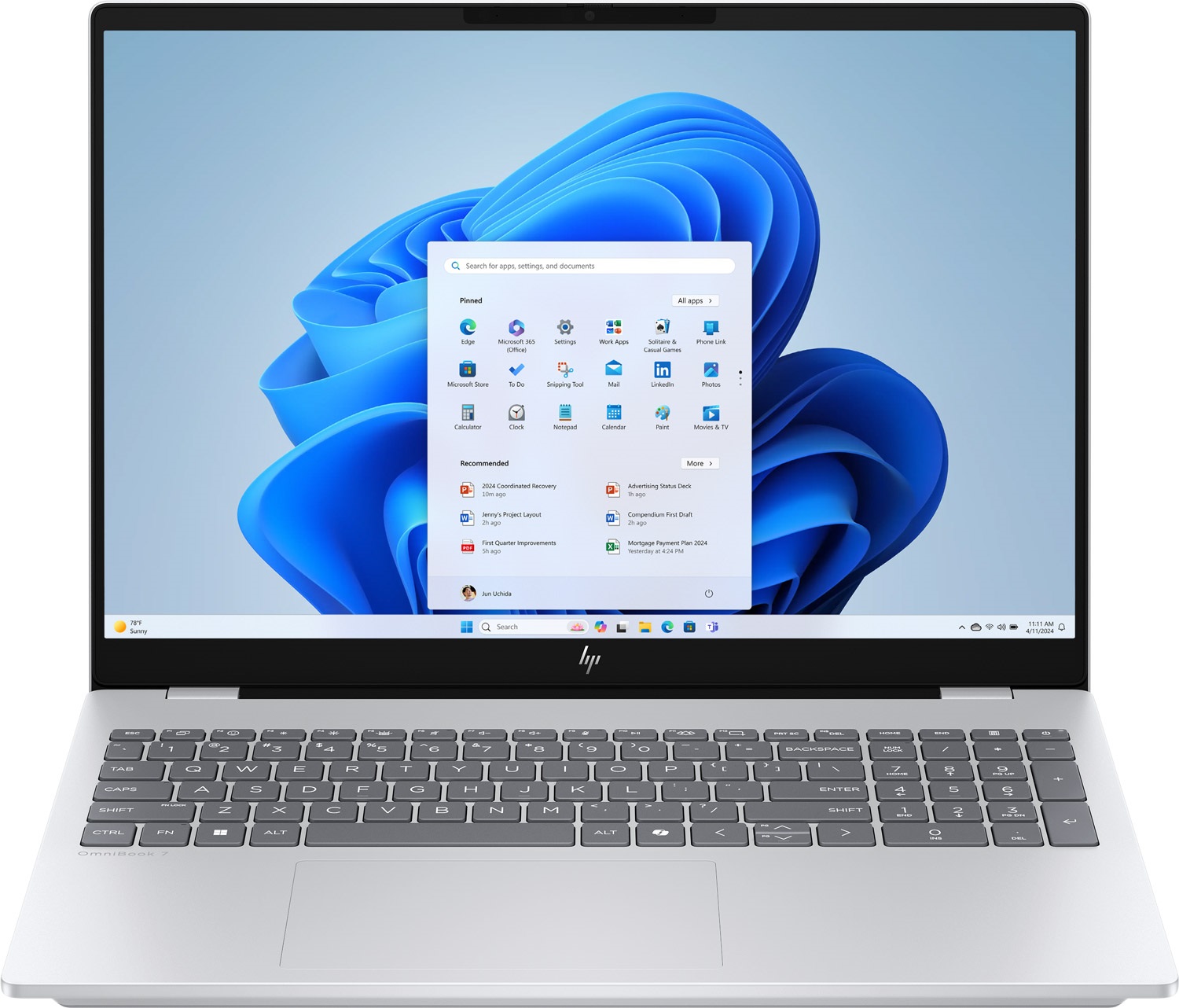Ноутбук HP OmniBook 7 16-az0007ua (C9RW8EA) Glacier Silver