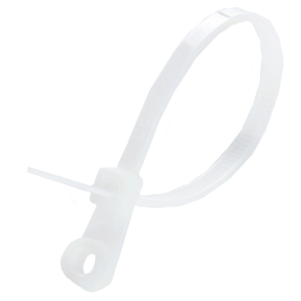 Стяжка Apro 99-00011195 White зкiльцем 5х200 мм, 100шт