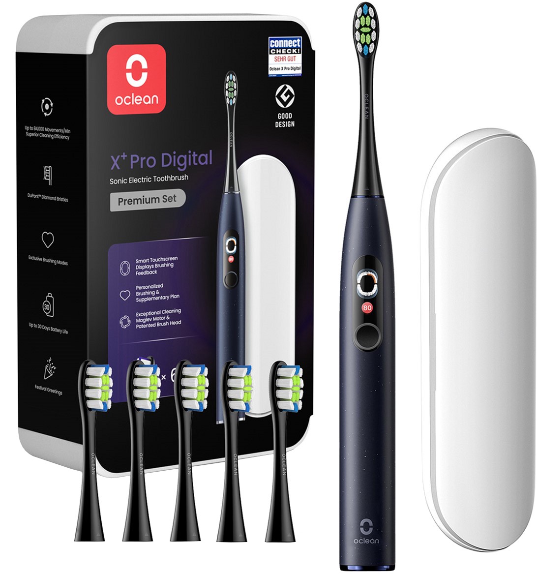 Електрична зубна щітка Oclean X Plus Pro Digital Blue (6970810556186)
