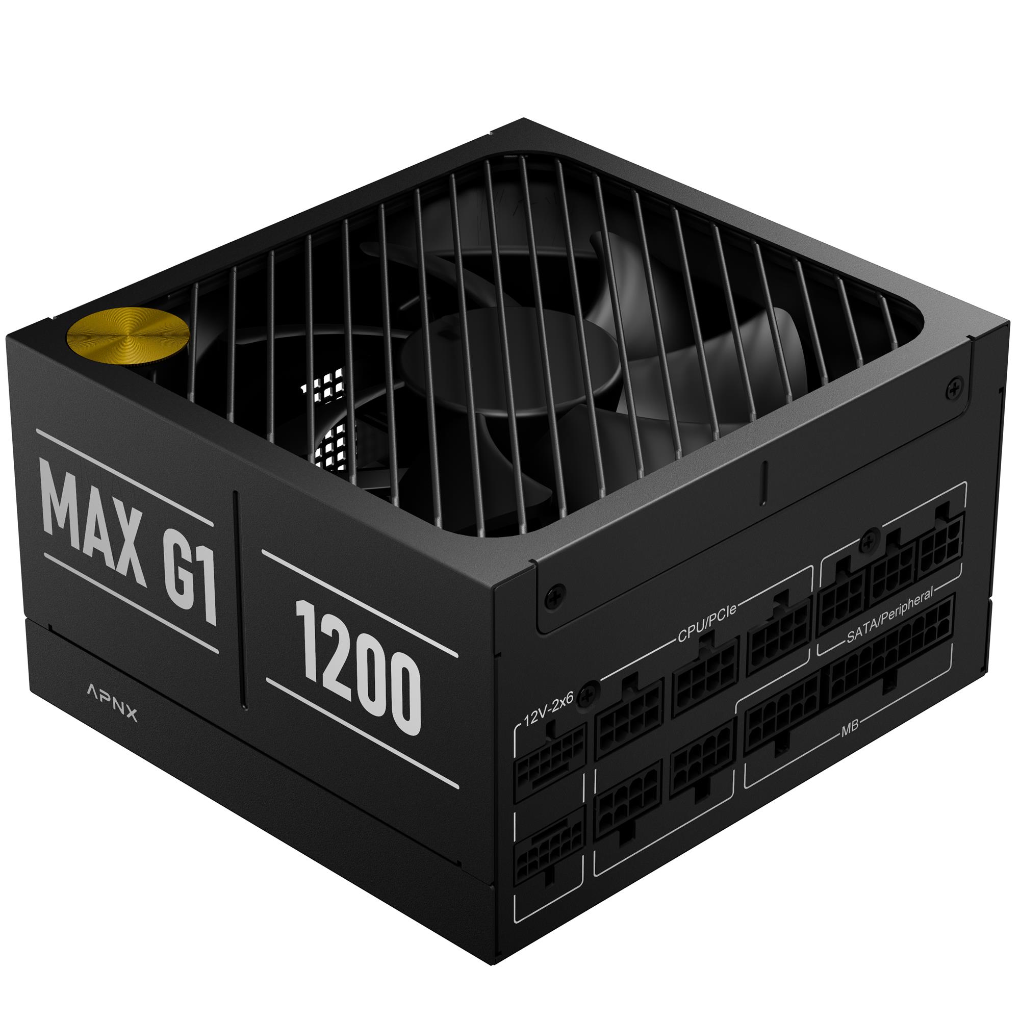Блок живлення для ПК APNX MAX G1 1200W Black (APPG-MXK2FEC.X1) APNX - купити в Україні