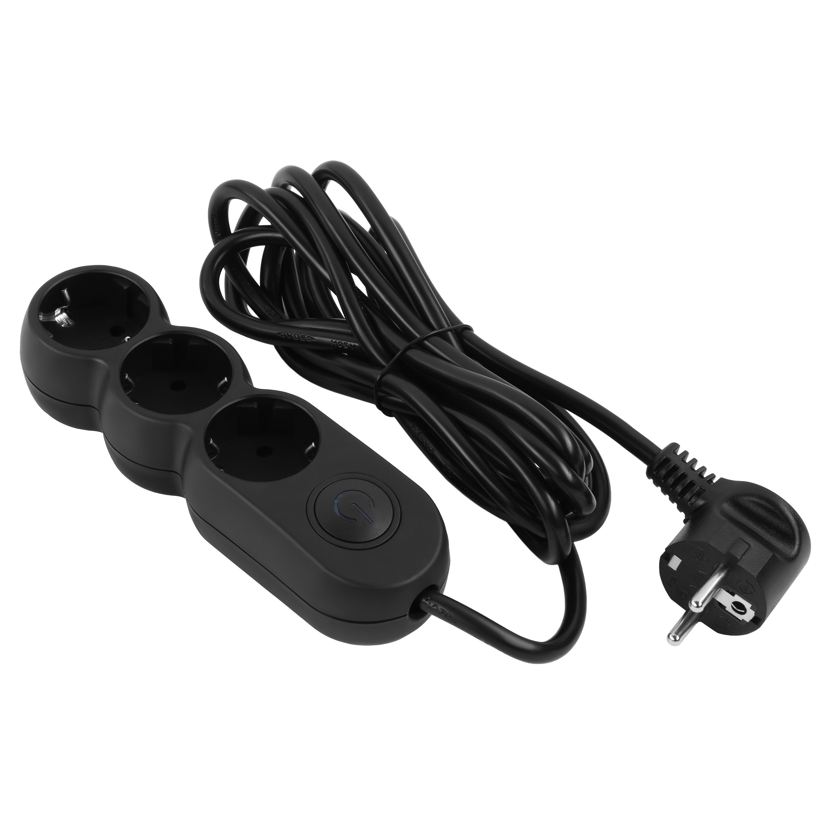Мережевий фільтр 2E (2E-U03VES3MBK) Black 3 розетки 3 м