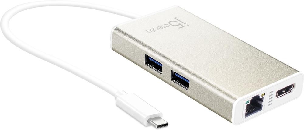 USB-хаб J5create JCA374-N, USB Type-C 5-в-1 Gray