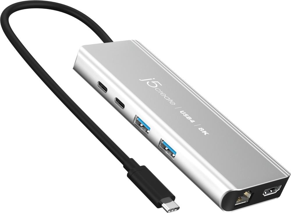 USB-хаб J5create JCD403-N, Type-C 6-в-1 Gray