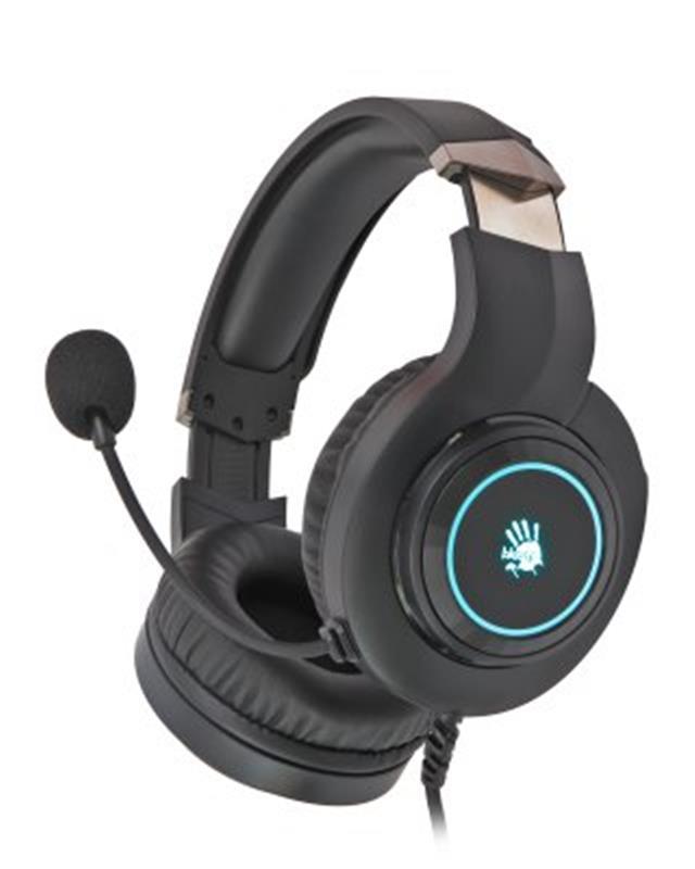 Накладні навушники Bloody G220 Black провідні з мікрофоном