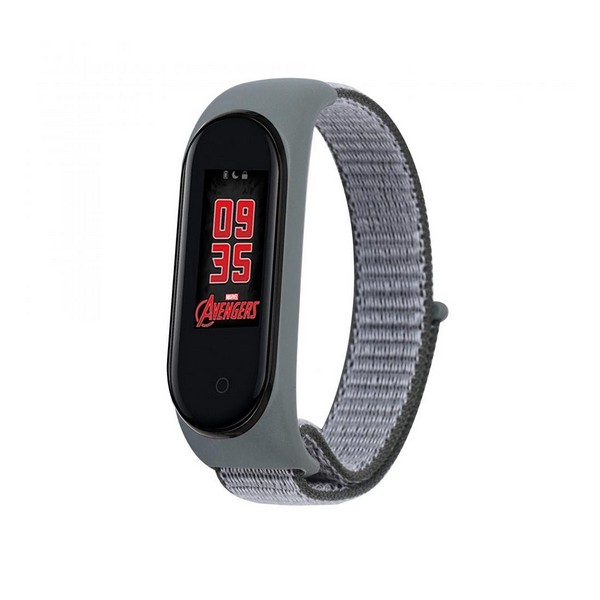 Ремінець для фітнес-браслету BeCover Nylon Style для Xiaomi Mi Smart Band 5 Gray/Black (705423) 705423 Black Gray