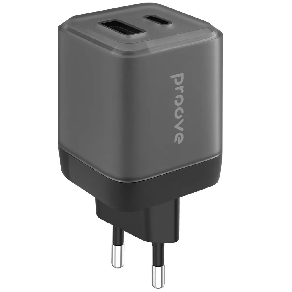 Адаптер живлення для телефона Proove Pure GaN Plus 30W (Type-C + USB) Black Proove - купити в Україні